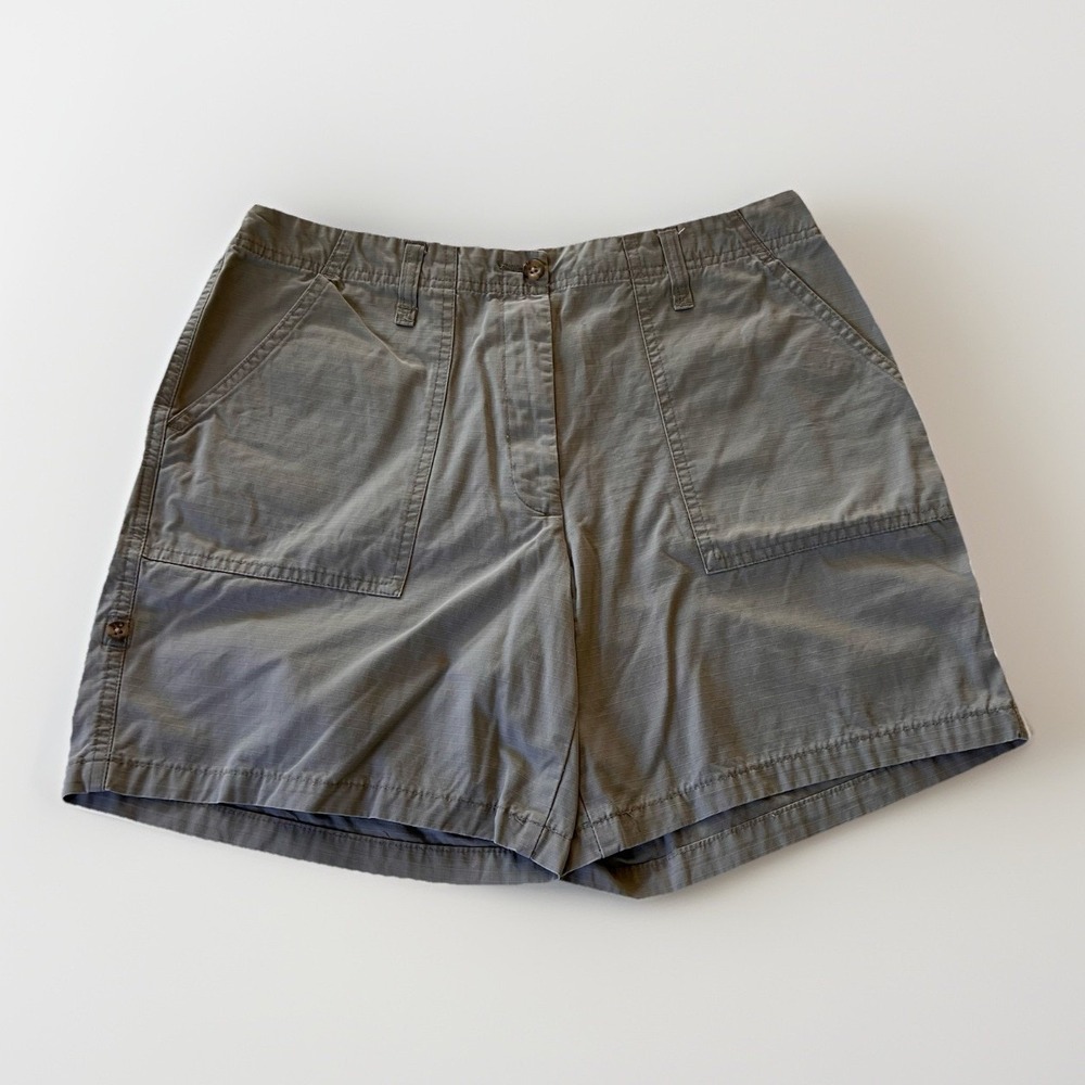 3/$25 SALE! Eddie Bauer Women's Gray Roll Tab Shorts‎ Size 10 Casual Hiking